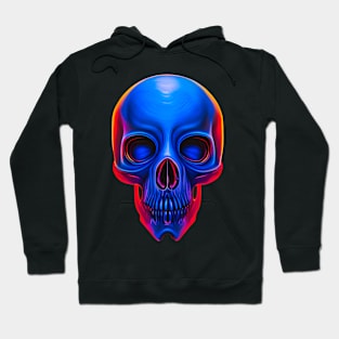 Blue and Red Skull Hoodie